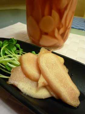 新しょうがを使って自家製甘酢漬け