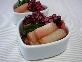 長ネギとタコの甘旨煮