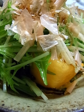水菜と柿の簡単サラダ