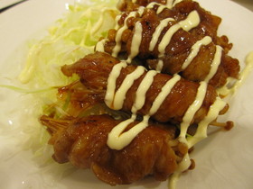 豚薄切りエノキのコチュジャン焼き
