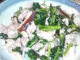 あしたばの油炒め