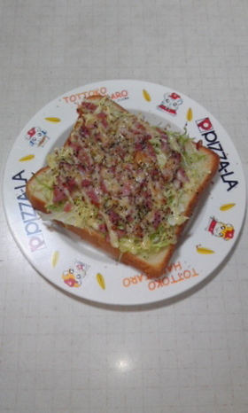朝食、簡単トースト★