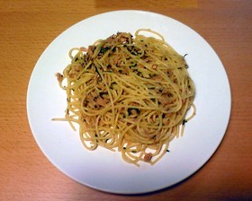 菜めしとシーチキンのパスタ
