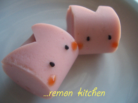 魚ニソでピンクうさぎ☆1☆キャラ弁
