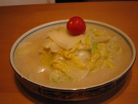豆乳でほっこり　白菜くん
