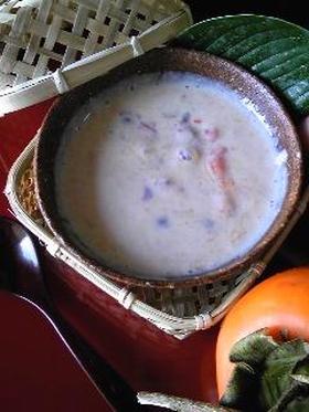 超簡単。柿入り即席豆乳ヨーグルトもどき