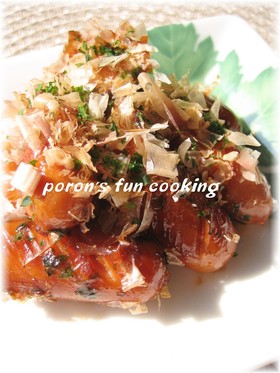 お弁当に☆簡単・お好み焼きウインナー♬