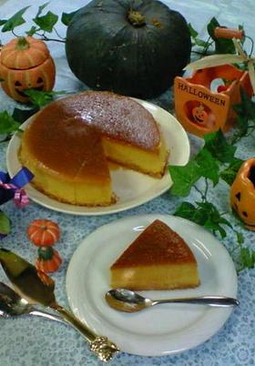 【ハロウィン♪かぼちゃのプリンケーキ】