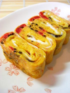✿梅＊かつお＊塩昆布の卵焼き✿ 