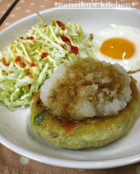 ヘルシー♡豆腐おから蓮根の健康ハンバーグ