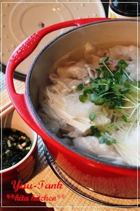 つるん～豚バラと、豆腐のさっぱり雪鍋☆