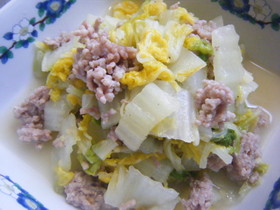 白菜と豚ひき肉の酒煮