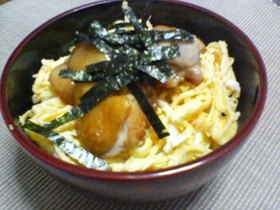 鶏肉の照り焼きをのせて★きじ焼き丼