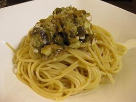 なすとザーサイの香味パスタ
