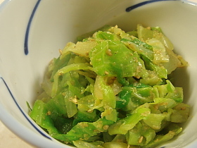 キャベツのごまポン酢和え