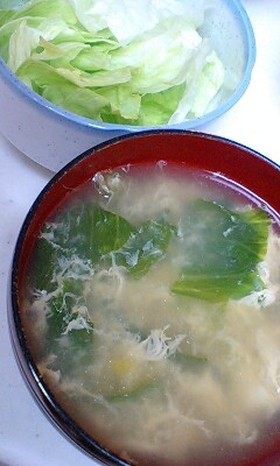 レタス入りかき玉スープ