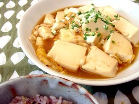 いつもの豆腐の卵とじ