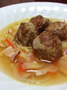 ロールキャベツ風~肉だんごスープ~