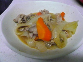 簡単　豚肉と玉ねぎ煮