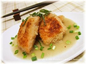 サーモンフライ☆ジャガイモあんかけ