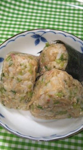 梅ツナほうれん草なめたけ醤油系△おにぎり