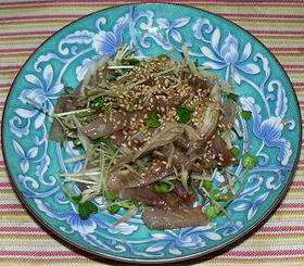 ゴマハマチの香味野菜和え