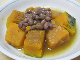 かぼちゃと小豆の煮物