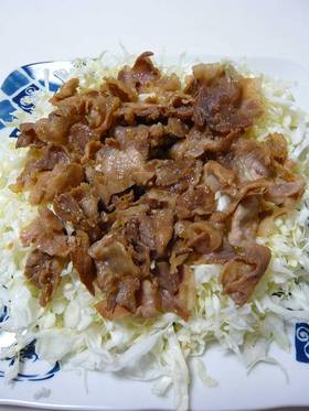 豚小間のしょうが焼き