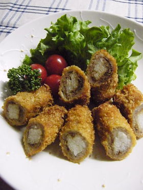 豚肉の長いも巻き おかか風味