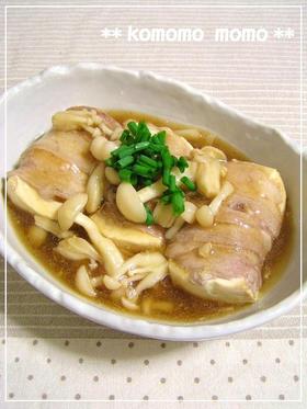 ♡とろ~りきのこあんが美味♡肉巻き豆腐