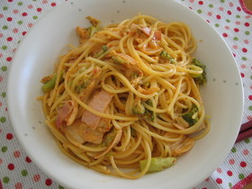 あっさり版♪味噌キムチクリームパスタ