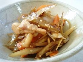 鶏とごぼうのおかずきんぴら