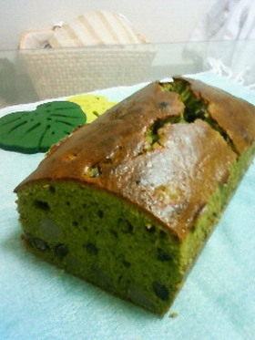◆抹茶と甘納豆の和みパウンドケーキ◆