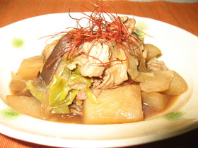 ★聖護院大根と豚肉の煮物★
