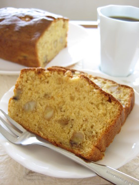 塩カラメルバナナのパウンドケーキ