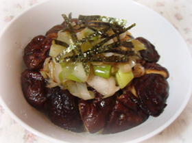 香る*ネギと椎茸だけ丼♪