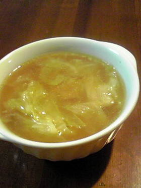 圧力鍋でつくる　キャベツのスープ