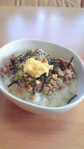 ランチ♬新陳代謝アップ！生姜納豆お茶漬け