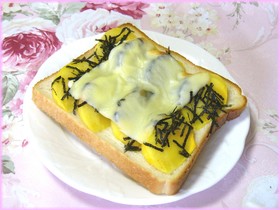 柿も!海苔チーズトースト☆彡