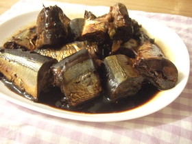 活力なべで秋刀魚の煮物