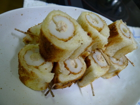 ちくわパンもどき。