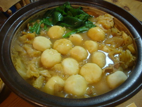 チーズいももちdeカレー鍋