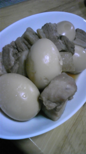 豚バラとたまごの煮物
