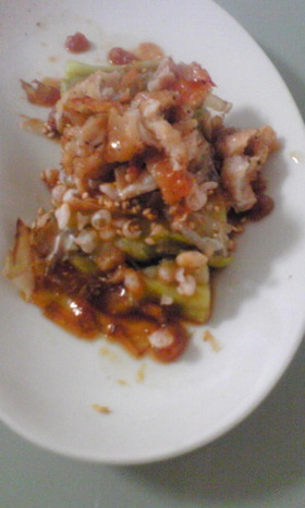 焼きナスonパリパリ鳥皮★グリルで簡単