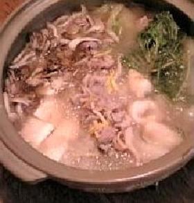 きりたんぽ入り雪鍋
