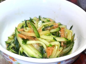 胡瓜となめたけの和え物