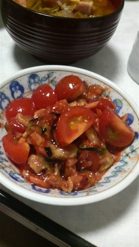 ナスとトマトのキムチ