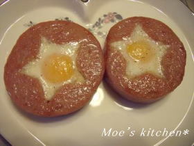 お弁当に☆星の形の目玉焼き