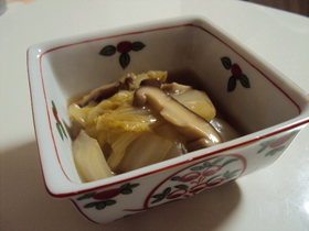 白菜と椎茸の醤油あんかけ