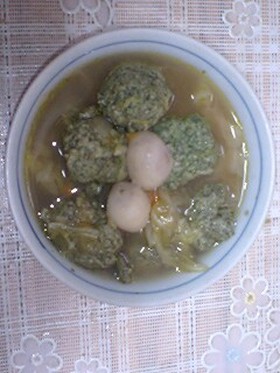 鶏肉人参団子